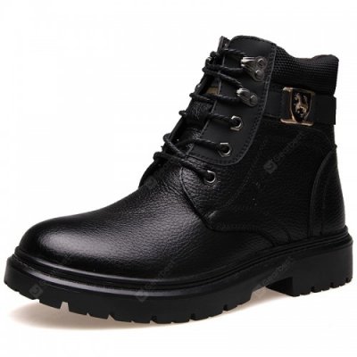 22 Men's Fashion Casual Boots British High-top Leather Shoes