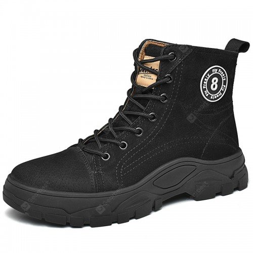 22 Men Desert Boots Korean Trend Outdoor Increased Heavy-bottomed Warm Cotton Leisure Men Shoes