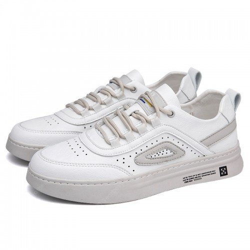 22 Korean Youth Casual Walking Shoes Men's Handmade Flat White Shoes