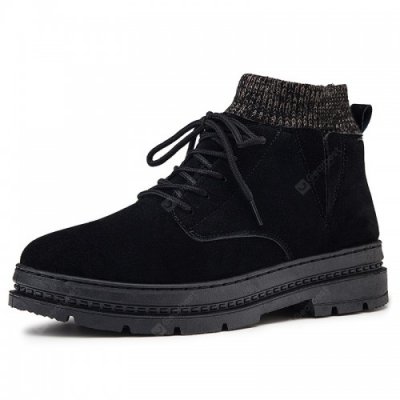 22 Men's Retro Non-slip Snow Boots Simple Casual Lace Up Shoes