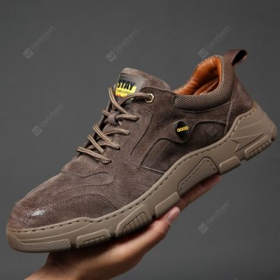 22 Men Sports Leisure Shoes Tide Comfortable Leather Driving Non-slip Footwear Soft Surface