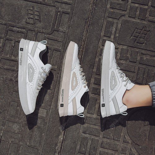 22 Korean Youth Casual Walking Shoes Men's Handmade Flat White Shoes