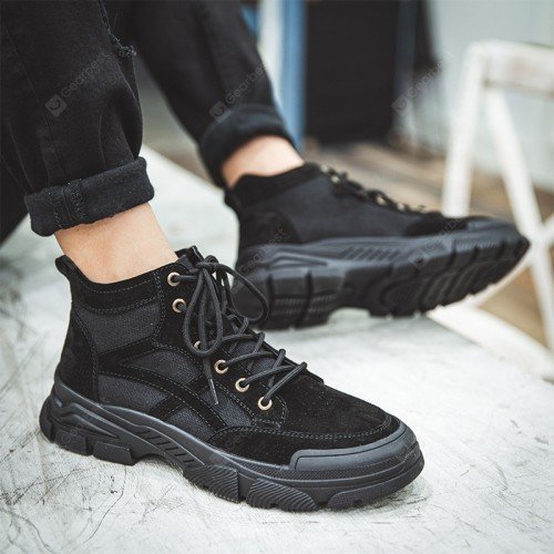 22 Men Boots Leather Desert Tooling Boots Outdoor High Top England for Autumn