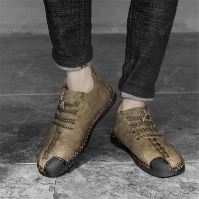 22 Men's Leather Shoes Handmade Breathable Casual