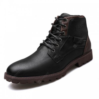 22 Men's Zipper Short Boots High-top Retro Desert Tooling Boots