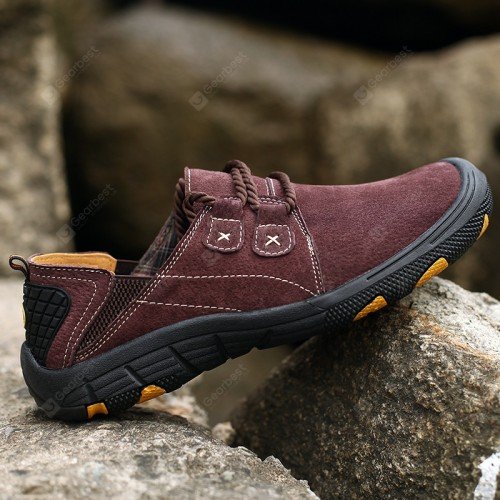22 Autumn / Winter Men's Hiking Shoes Waterproof and Breathable Outdoor Leisure Sports Leather Shoes Non-slip Soft Bottom Climbing Shoes