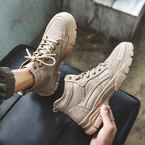 22 Men Boots Leather Desert Tooling Boots Outdoor High Top England for Autumn