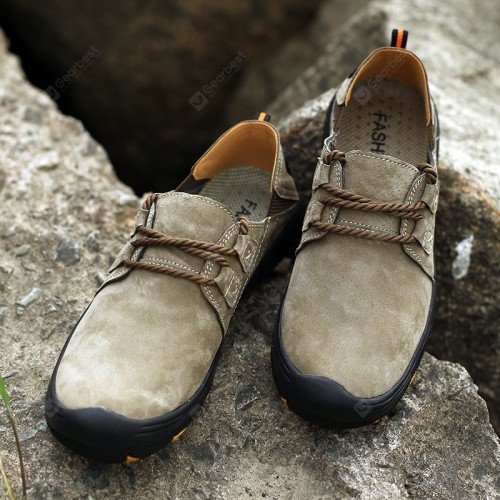 22 Autumn / Winter Men's Hiking Shoes Waterproof and Breathable Outdoor Leisure Sports Leather Shoes Non-slip Soft Bottom Climbing Shoes