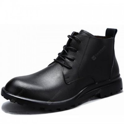 22 Men's Casual High Top British Trend Leather Shoes